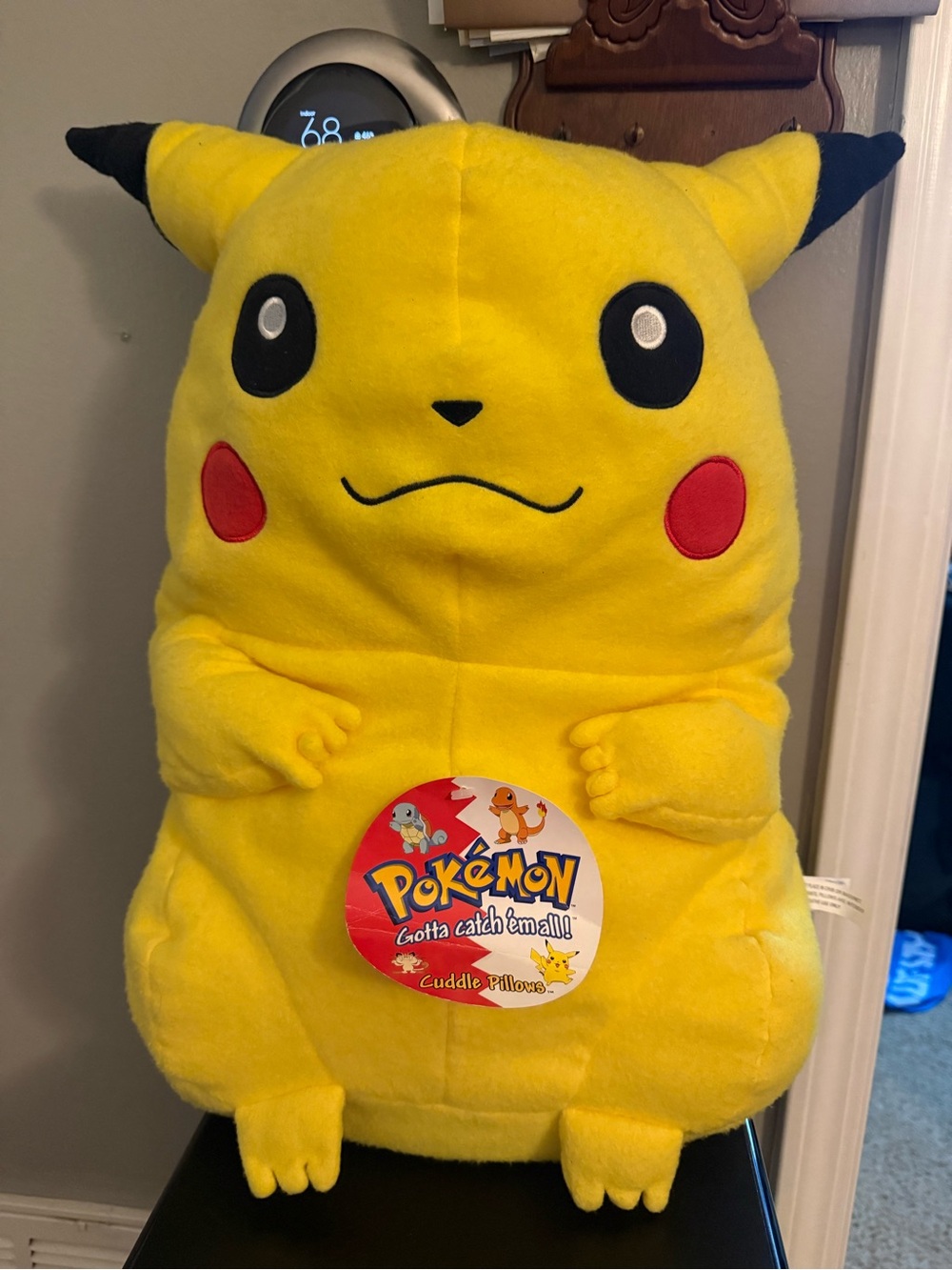 Vintage Pokemon Pikachu Cuddle Pillow Jumbo 20" Plush 1999 Stuffie New With Tags
